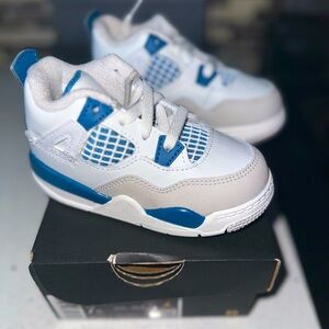 Jordan 4 Retro Toddler Blue White & Gray Size 7C